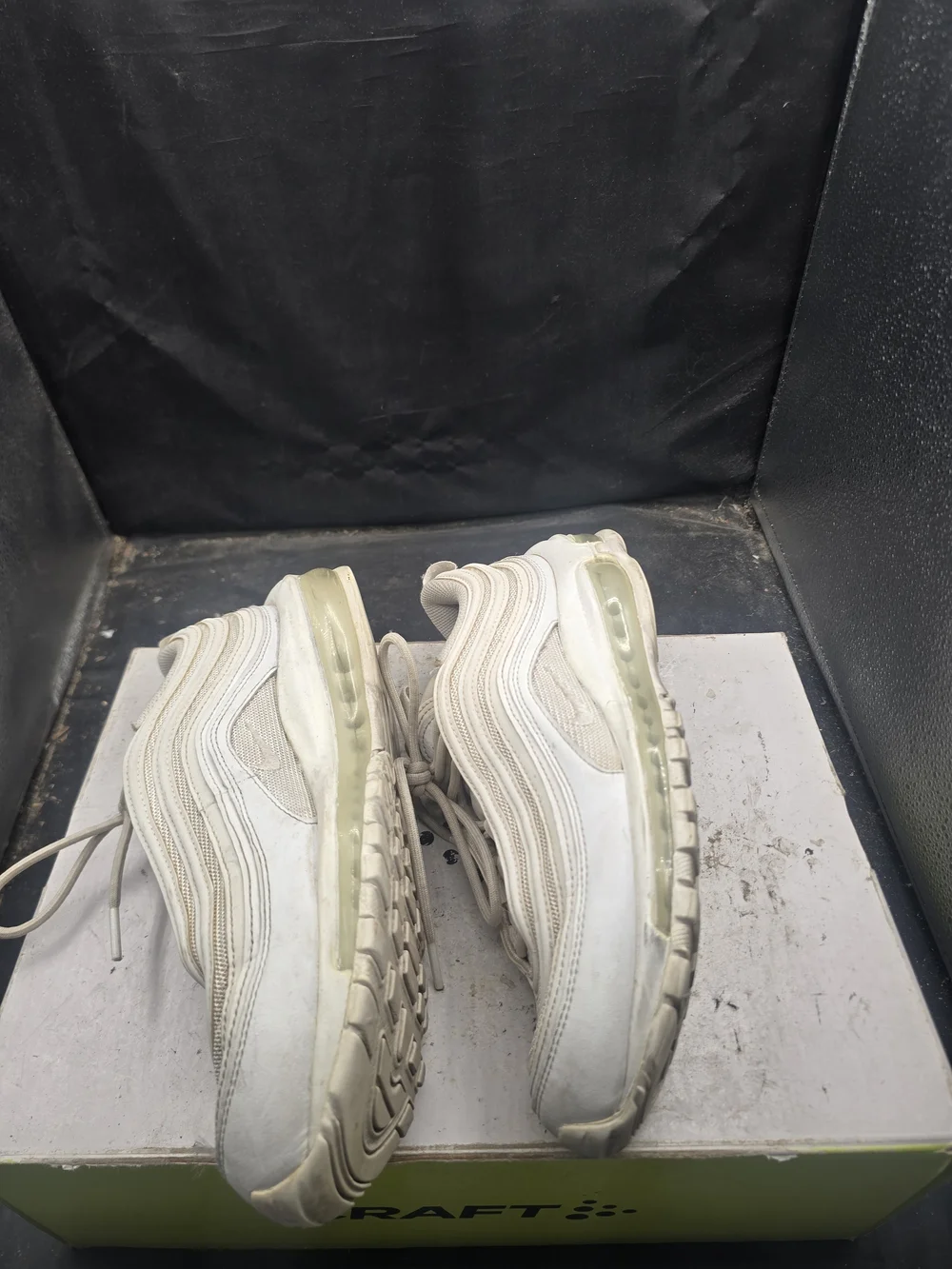 Nike Kids Cream/White Wave-Detail Sneakers